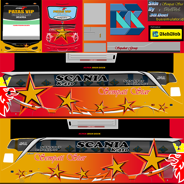 Livery BUSSID Bus Jetbus 2 Tronton SHD - Sempati Star - Livery-BUSSID.com