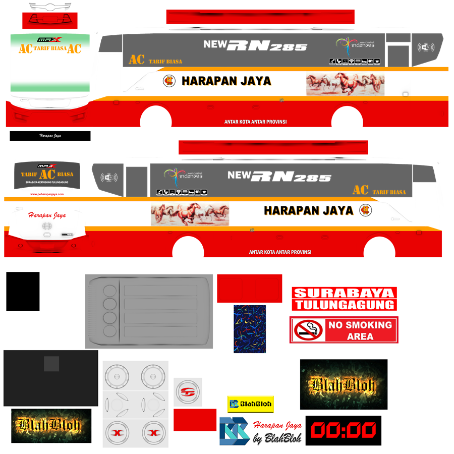 Livery BUSSID TENTREM MAX BY WSP Harapan jaya
