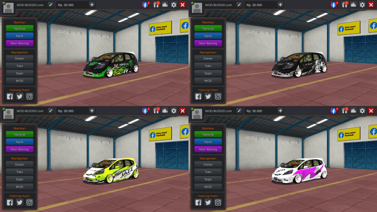 Download Livery BUSSID Mobil Honda Jazz