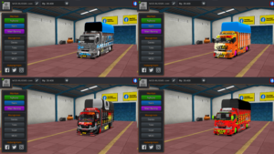 Livery BUSSID Truck Canter V2 Varian A, B, C, D by Mukhlas