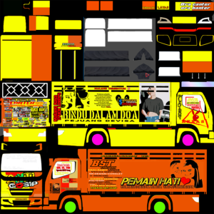 Livery BUSSID Truck Canter V2 Varian A New Anti Gosip