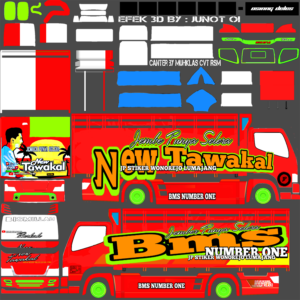 Livery BUSSID Truck Canter V2 Varian A New Tawakal