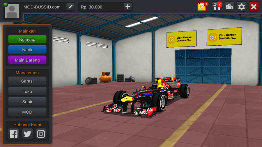 MOD BUSSID Mobil Formula 1 - Red Bull