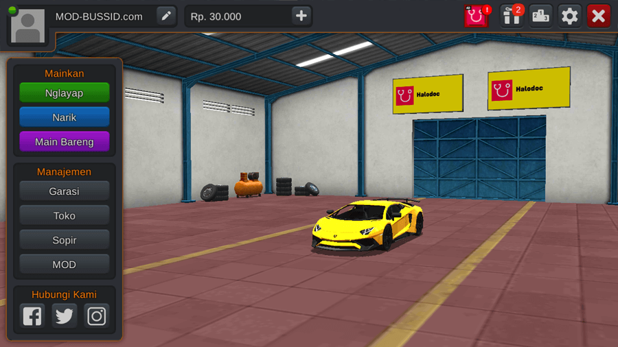 MOD BUSSID Mobil Lamborghini Aventador