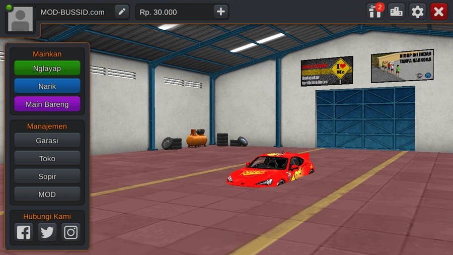 MOD BUSSID Mobil Toyota GT68 McQueen