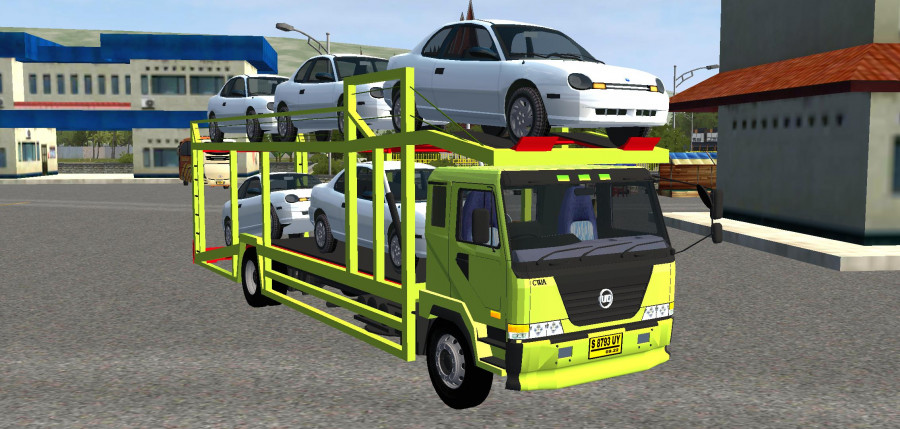 MOD BUSSID Truck Nissan Angkut Mobil