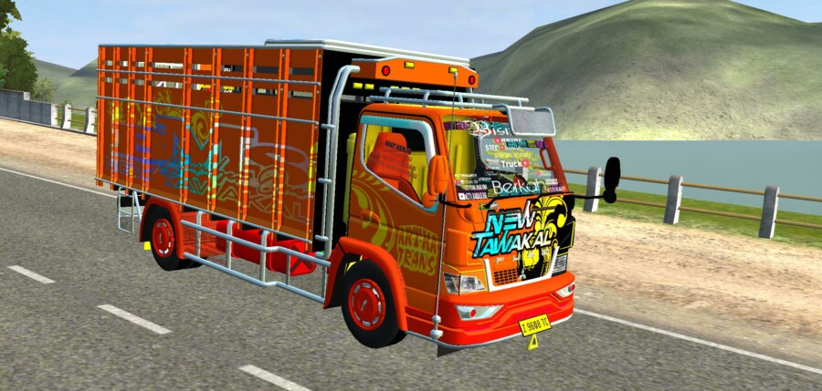 Download MOD BUSSID Truck Canter New Tawakal 3 Tanpa Terpal