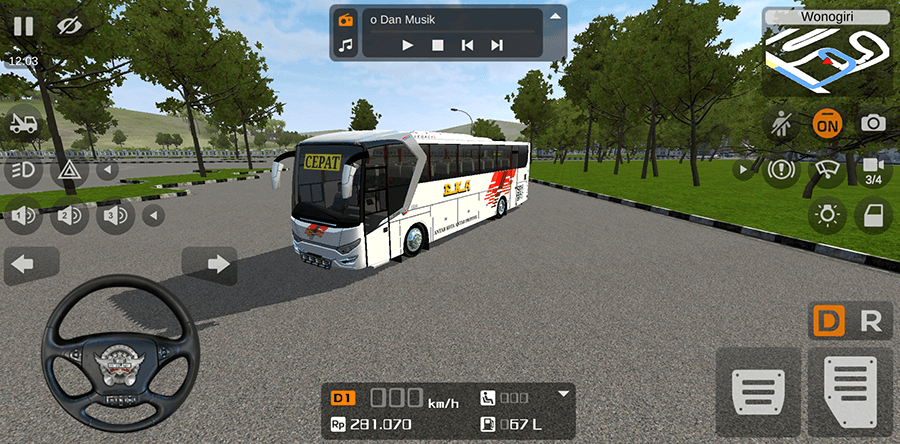 Kendaraan MOD BUSSID di game Bus Simulator Indonesia