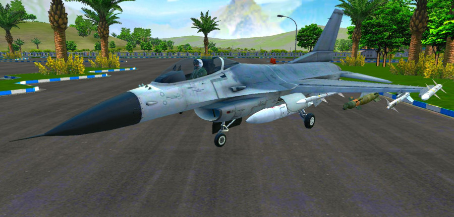 MOD BUSSID Pesawat Tempur F-16 A