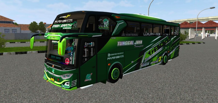 Bus Tunggal jaya Green Earth Full Anim